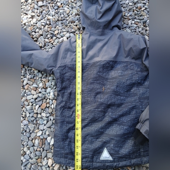 LL Bean Kids TEK Jacket Size M(10-12) Gray Hooded Lined - Picture 8 of 12